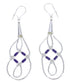 Hand Strung Liquid Silver Sugilite Basket Weave Earrings LS44S