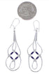 Hand Strung Liquid Silver Sugilite Basket Weave Earrings LS44S