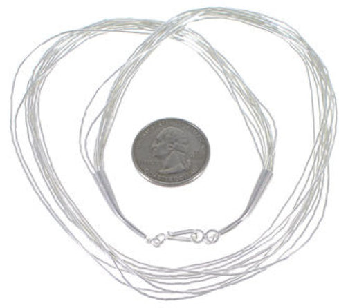 Genuine Liquid Sterling Silver 10 Strands 21" Necklace Jewelry LS1021