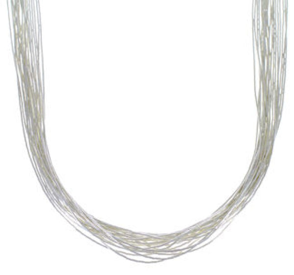 Genuine Liquid Sterling Silver 20 Strands 21" Necklace Jewelry LS2021