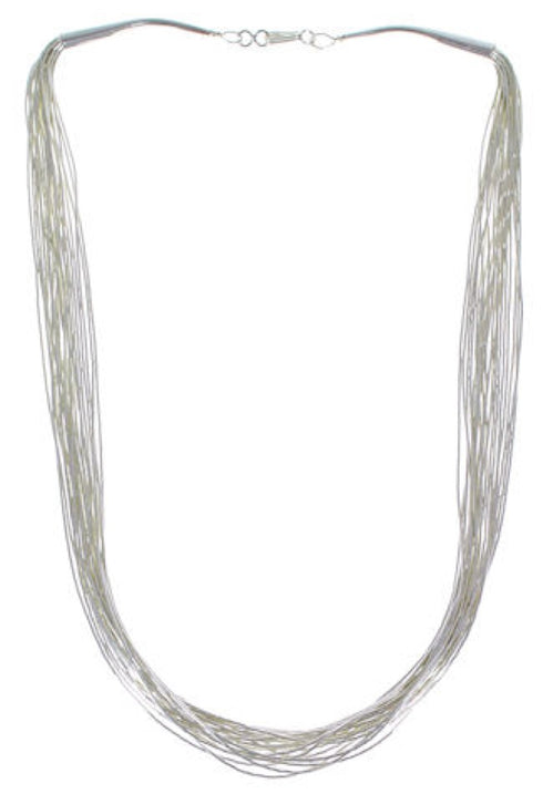 Genuine Liquid Sterling Silver 20 Strands 21" Necklace Jewelry LS2021