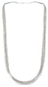 Hand Strung Liquid Sterling Silver 20 Strands 24" Necklace LS2024