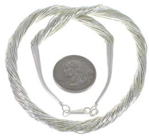 Liquid Sterling Silver 30 Strands 17" Necklace Jewelry LS3017