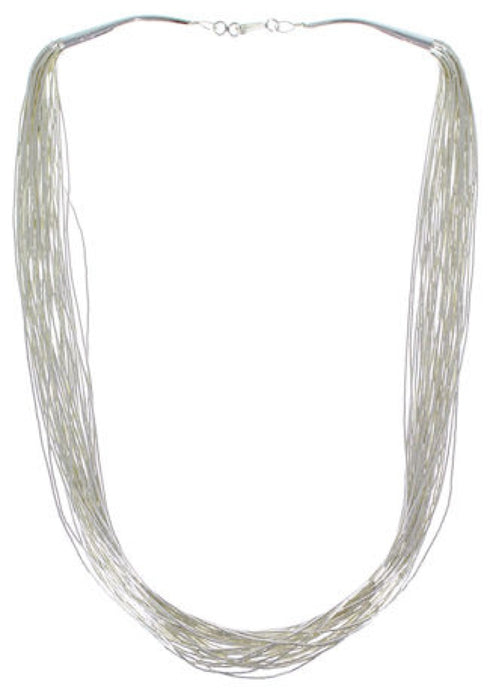 Stunning Liquid Silver 30 Strands 21" Necklace Jewelry LS3021