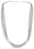 Stunning Liquid Silver 30 Strands 21" Necklace Jewelry LS3021