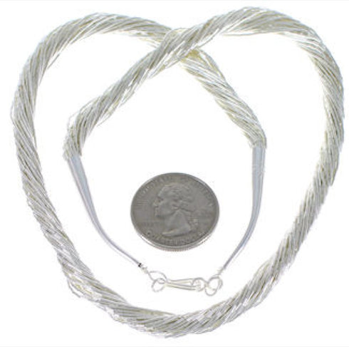 Stunning Liquid Silver 30 Strands 21" Necklace Jewelry LS3021