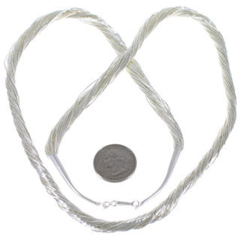 Stunning Liquid Sterling Silver 30 Strands 30" Necklace LS3030
