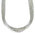 Hand Strung Jewelry Liquid Silver 50 Strands 24" Necklace LS5024