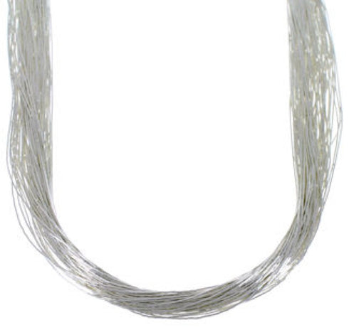 Stunning Liquid Sterling Silver 50 Strands 30" Necklace LS5030