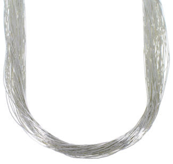 Stunning Liquid Sterling Silver 50 Strands 30" Necklace LS5030