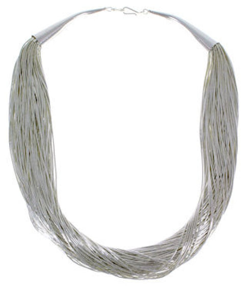 Genuine Liquid Sterling Silver 100 Strands 16" Necklace LS10016