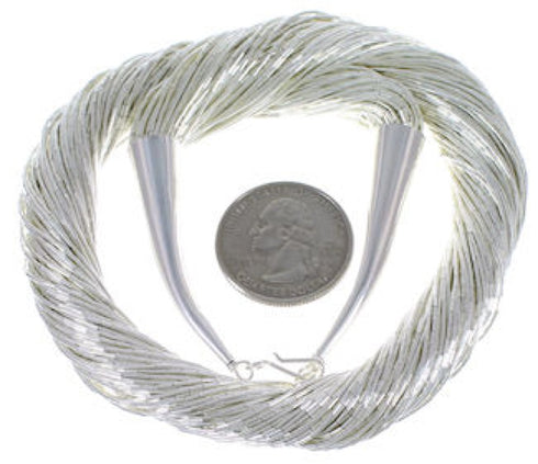 Genuine Liquid Sterling Silver 100 Strands 16" Necklace LS10016