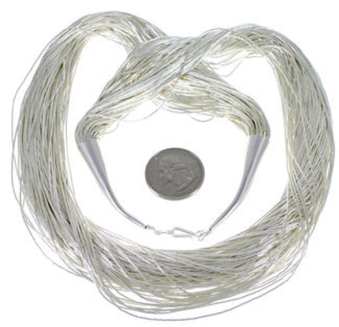 Liquid Sterling Silver 100 Strands 24" Necklace LS10024