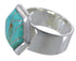 Well-Bulit Turquoise Inlay Southwest Ring Size 6-3/4 EX40472