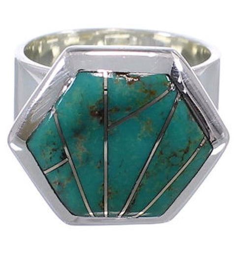 Turquoise Substantial Southwest Ring Size 6-1/4 EX40522