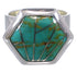 Southwest Turquoise Inlay Well-Built Ring Size 6-1/4 EX40527