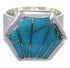 Southwestern Turquoise Sturdy Ring Size 6-3/4 EX40575
