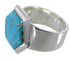Southwest Silver And Turquoise Heavy Ring Size 6 EX40579