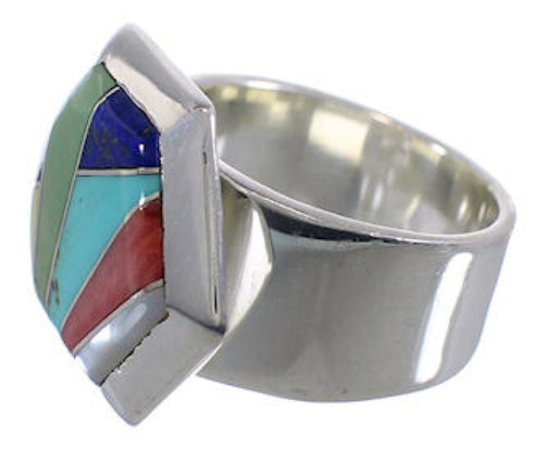 Southwest Multicolor Inlay High Quality Ring Size 5-3/4 EX40618