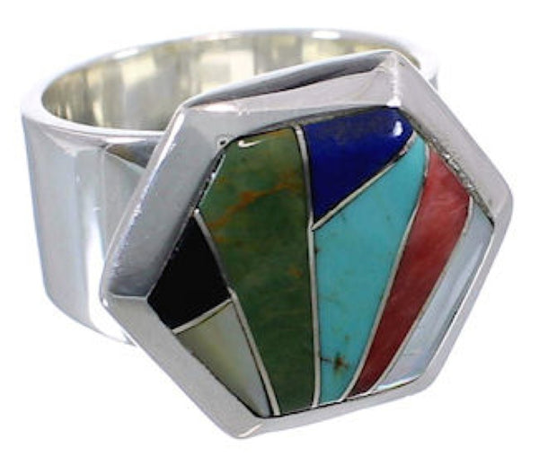 Sterling Silver Multicolor High Quality Ring Size 6-1/4 EX40710