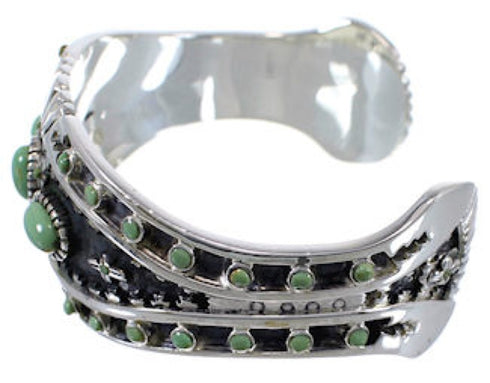 Turquoise Southwest Jewelry Substantial Silver Cuff Bracelet EX28250