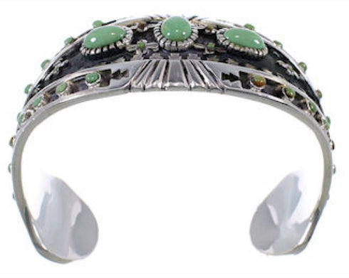 Turquoise Southwest Jewelry Substantial Silver Cuff Bracelet EX28250