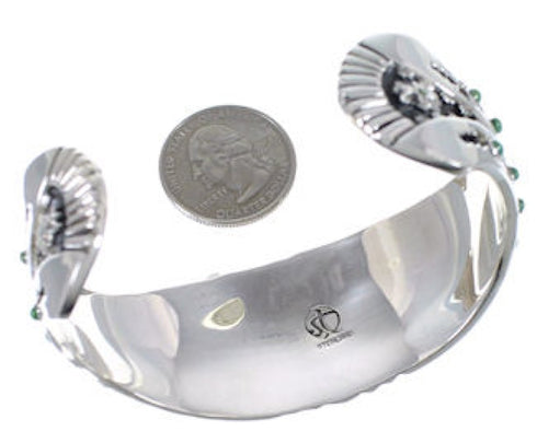 Southwest Turquoise Sterling Silver High Quality Cuff Bracelet CX49607