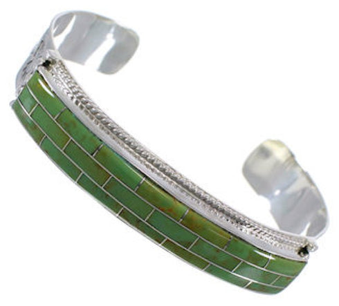 Southwestern Jewelry Turquoise Well-Built Silver Cuff Bracelet EX28212
