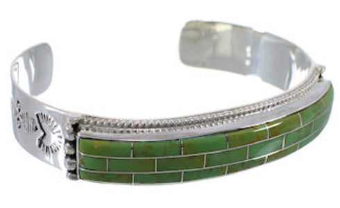 Southwestern Jewelry Turquoise Well-Built Silver Cuff Bracelet EX28212