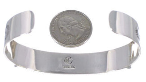 Southwestern Jewelry Turquoise Well-Built Silver Cuff Bracelet EX28212