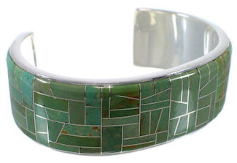 Sterling Silver Southwest Turquoise Sturdy Cuff Bracelet EX28220
