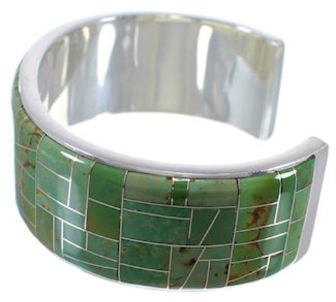 Sterling Silver Southwest Turquoise Sturdy Cuff Bracelet EX28220