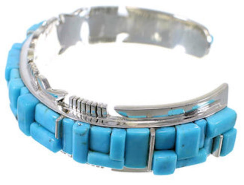 Turquoise Sterling Silver Southwest Cuff Bracelet YX74886