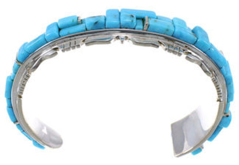 Turquoise Sterling Silver Southwest Cuff Bracelet YX74886
