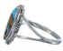 Silver Multicolor Pueblo Design Ring Size 6-3/4 TX41285