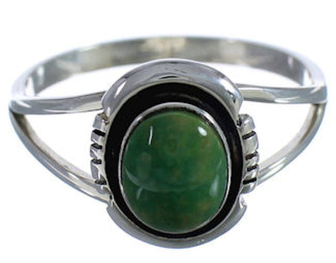 Silver Southwestern Turquoise Ring Size 5-3/4 TX41758