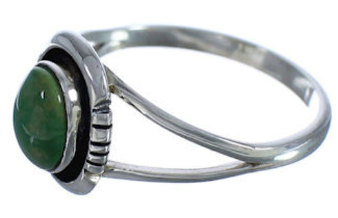 Authentic Silver Southwestern Turquoise Ring Size 6-1/4 TX41749