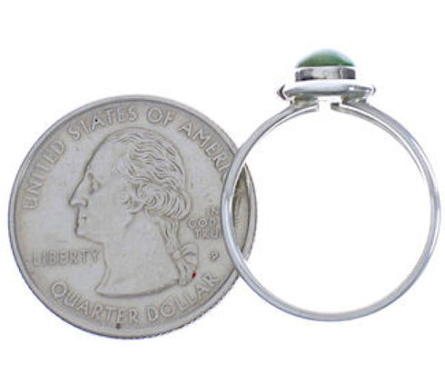 Silver Southwest Turquoise Ring Size 4-3/4 TX41759