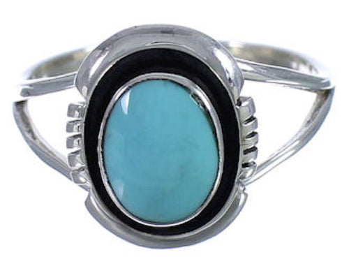 Southwestern Jewelry Silver Turquoise Ring Size 5-3/4 TX41769