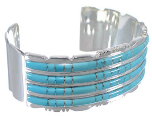 Sterling Silver Turquoise High Quality Southwest Cuff Bracelet CX49610