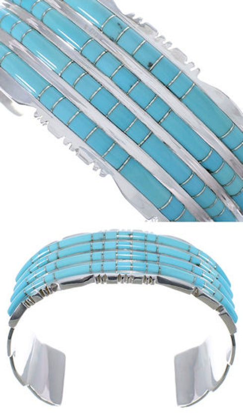 Sterling Silver Turquoise High Quality Southwest Cuff Bracelet CX49610