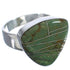 Heavy Sterling Silver Jewelry Turquoise Inlay Ring Size 7-1/2 PX40380