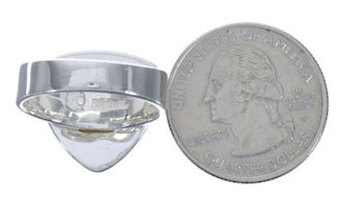 Turquoise Substantial Sterling Silver Jewelry Ring Size 8-1/4 PX40383