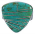 Well- Built Southwest Turquoise Inlay Ring Size 7-3/4 PX40386