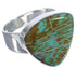Southwest Heavy Turquoise And Silver Ring Size 6-1/4 PX40389