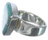 Southwest Turquoise Well-Built Sterling Silver Ring Size 5-3/4 PX40393
