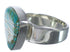 Turquoise Inlay Southwestern Silver Sturdy Ring Size 6-1/4 PX40395