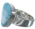 Turquoise Well-Built Sterling Silver Jewelry Ring Size 6-3/4 PX40429