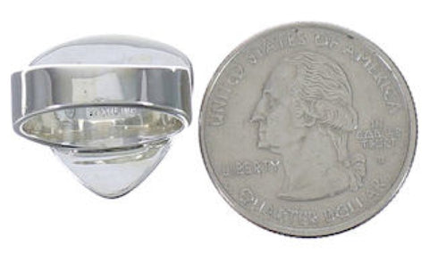 Substantial Turquoise Inlay Southwestern Ring Size 8-1/4 PX40463