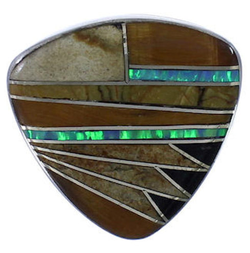 Multicolor Jewelry Southwest Heavy Silver Ring Size 8-1/4 PX40492